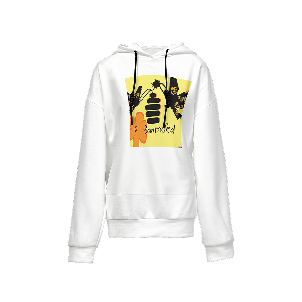 Women’s Relaxed Fit Hoodie With Front Patch-Super Heavy 375g