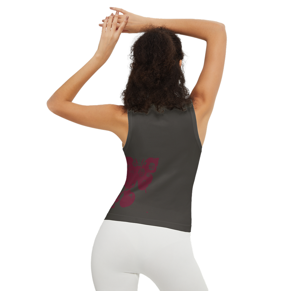 Thumbnail: Women’s Seamless Knit Slim-Fit Crop Tank Top