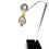 Thumbnail: Elegant American diamond hoops- gold & white 