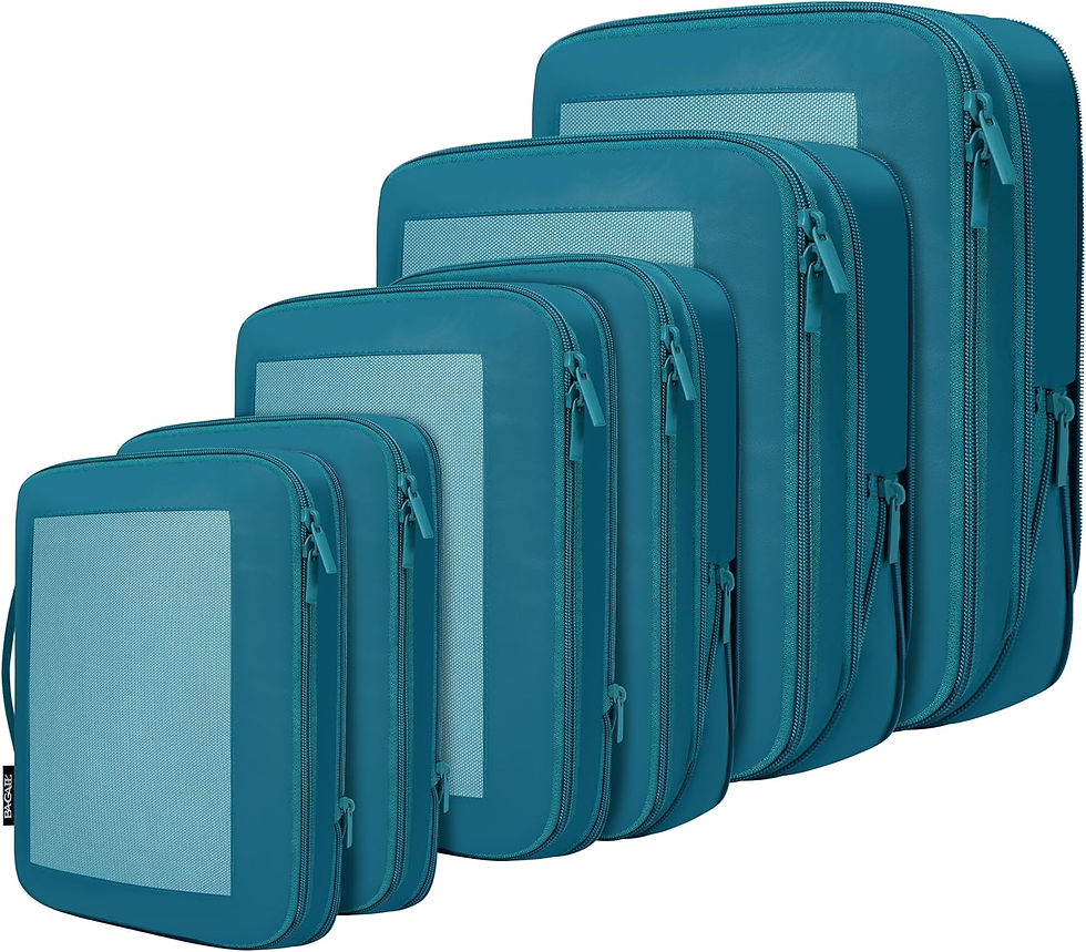 Thumbnail: BAGAIL 4 Set/6 Set/8 Set Compression Packing Cubes Travel Accessories Expandabl