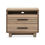 Thumbnail: Batten Two Drawer One Shelf USB-Charging Nightstand in Blonde Oak