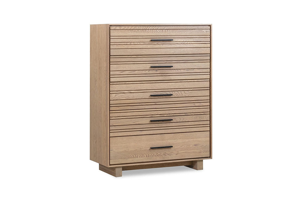 Thumbnail: Batten Five Drawer Slatted Chest in Blonde Oak
