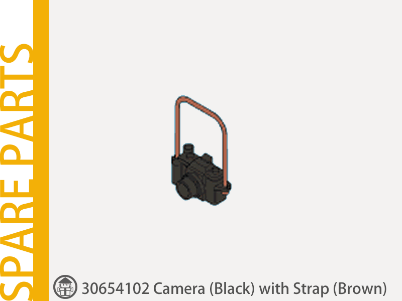 PLAYMOBIL Spare Part - 30654102 Camera (Black) with Strap (Brown)