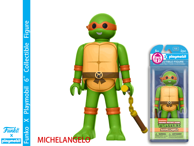 FUNKO X PLAYMOBIL Teenage Mutant Ninja Turtles - Michelangelo 6" Action Figure