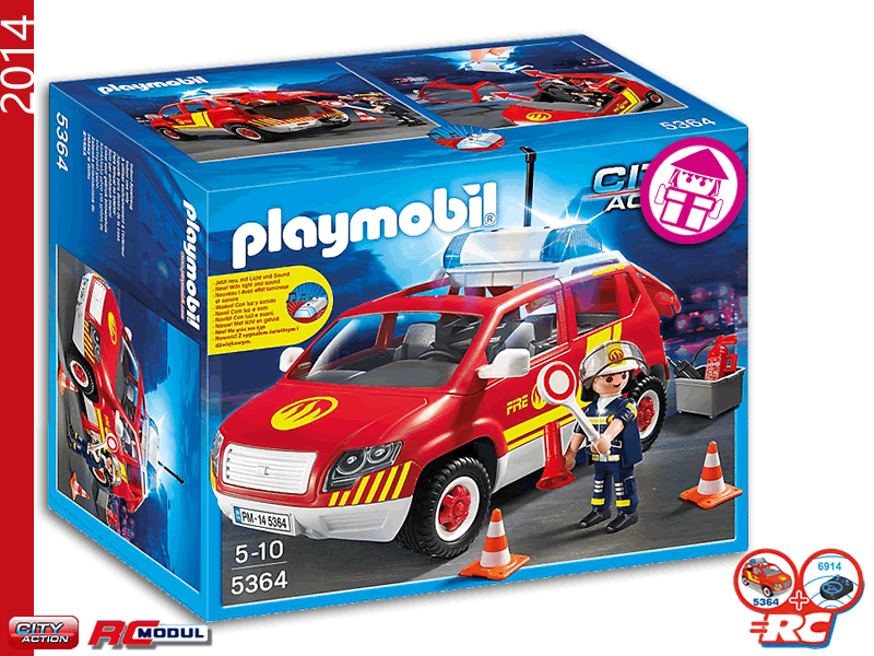 PLAYMOBIL 5364 Fire Chief Vehicle with Lights & Sound