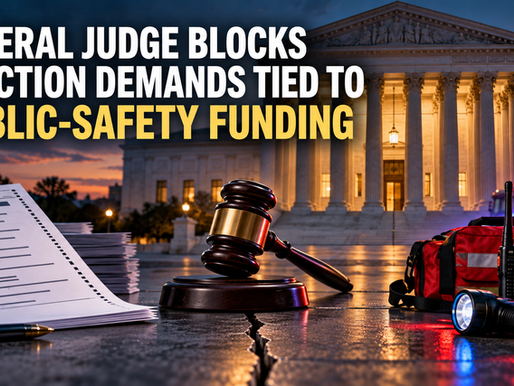 Federal Judge Blocks Election Demands Tied to Public-Safety Funding