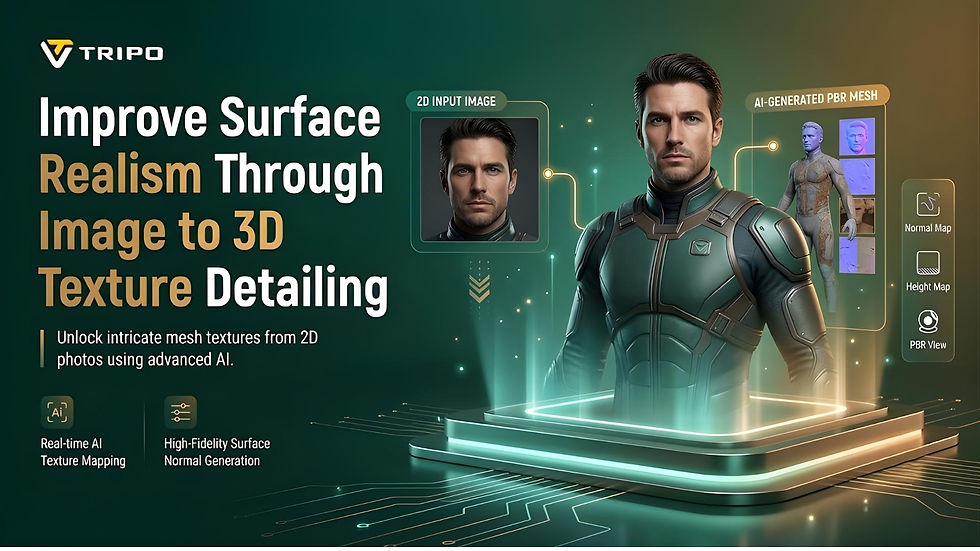 Improve Surface Realism Through Image to 3D Texture Detailing
