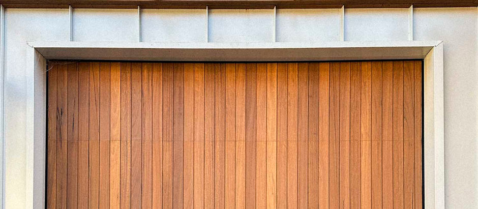 Beautiful Blackbutt Sectional Garage Door