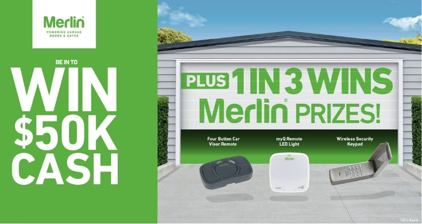 Garage door openers Merlin chance to win promotion 2025