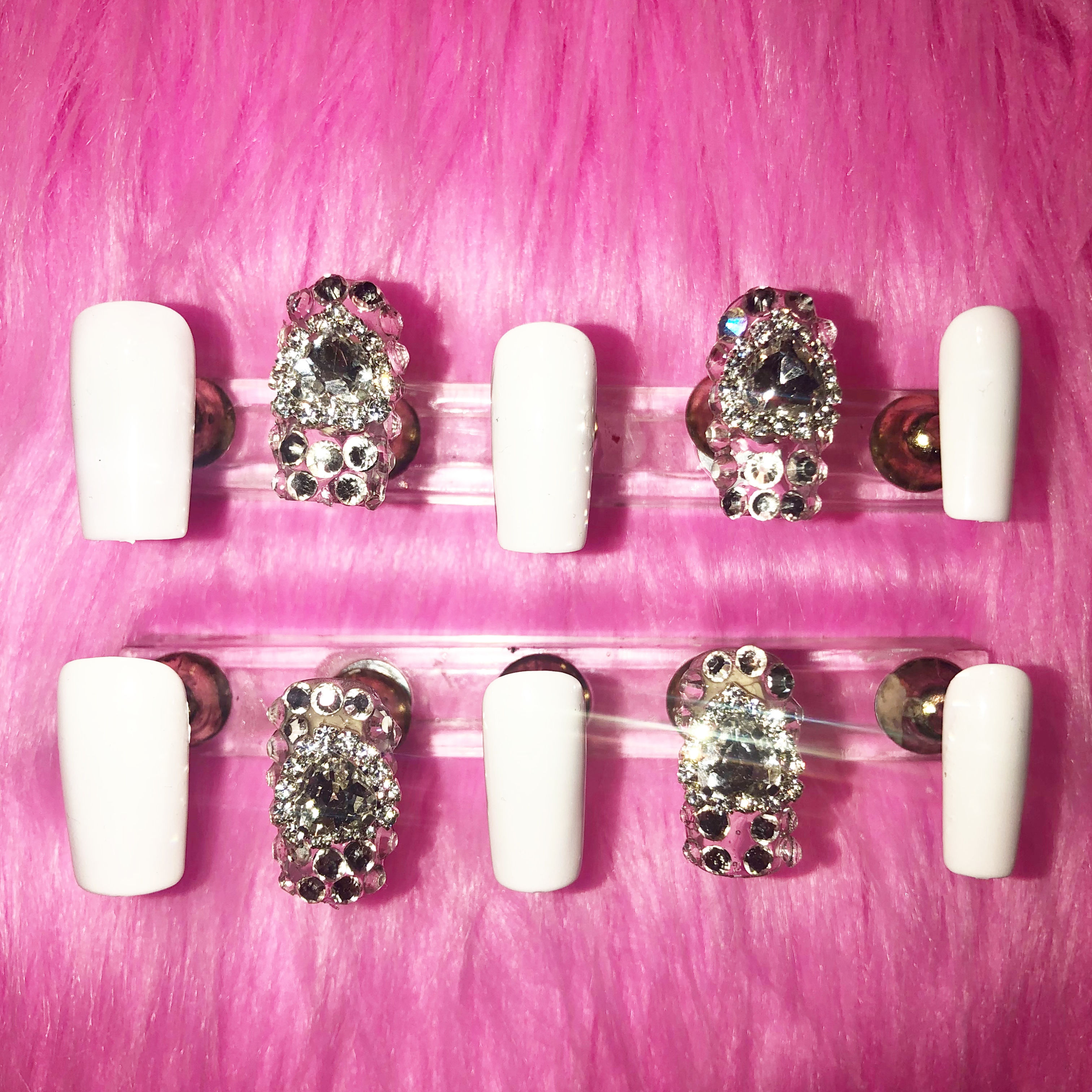 White Diamond nails (Large)