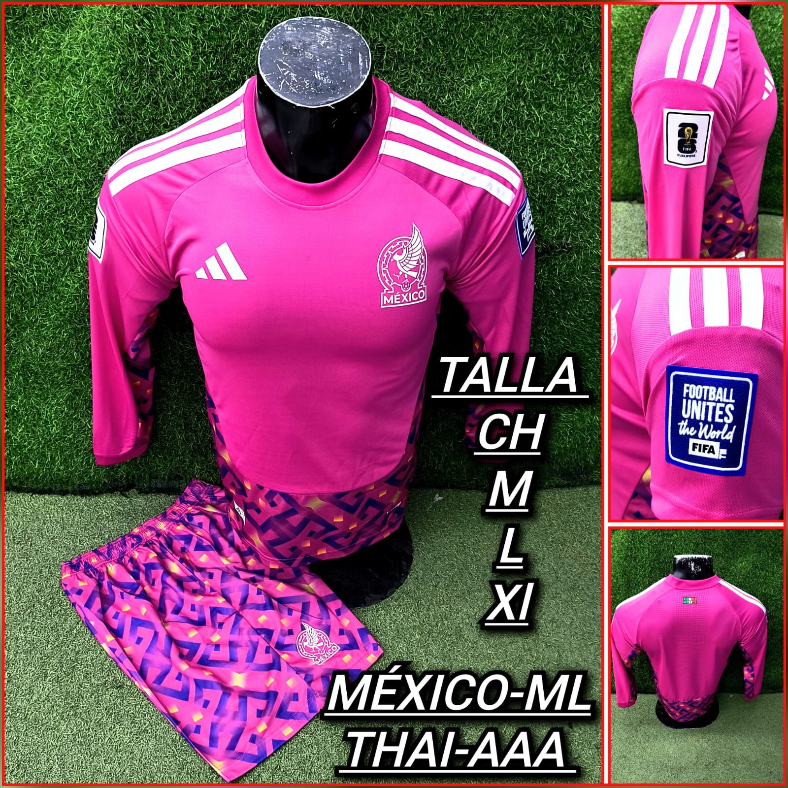 Conjunto de Fútbol Selección México, Portero-Local (Manga Larga)