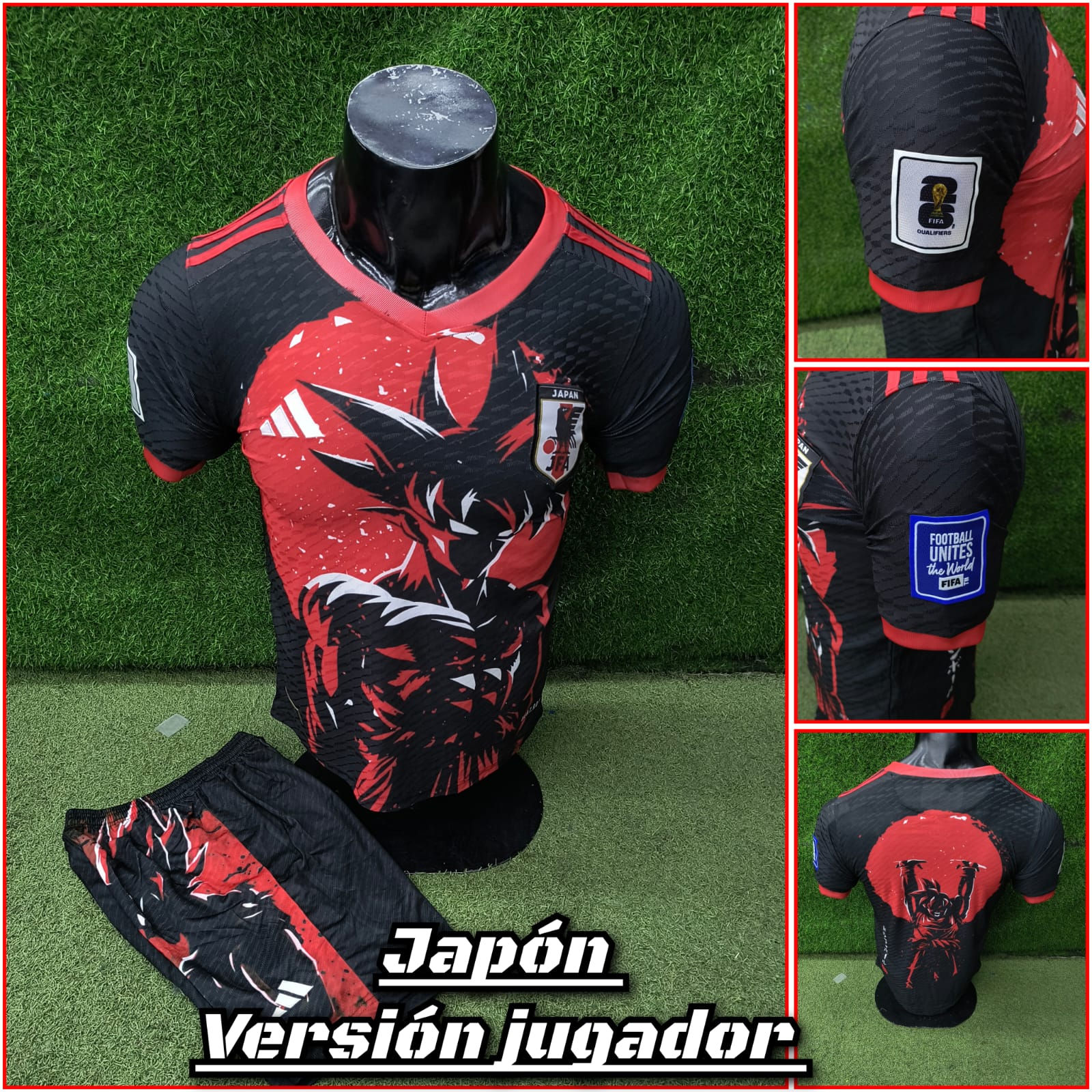 Conjunto de Fútbol Selección Japón Goku Ultra Instinto Dragón Ball
