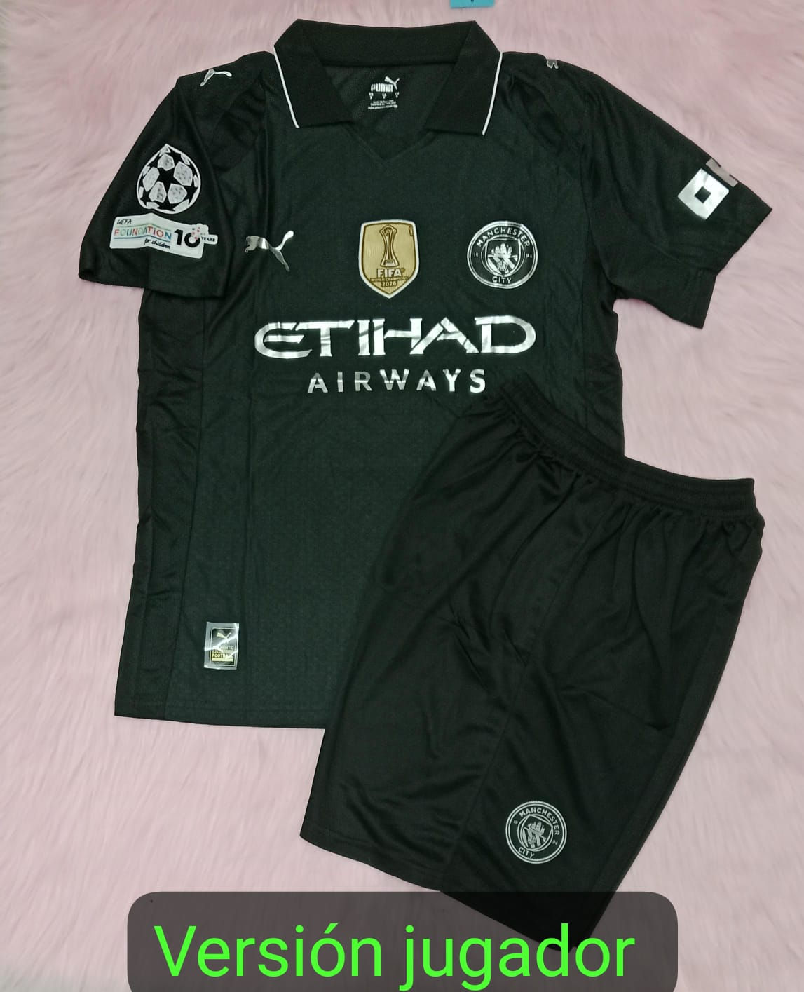 Conjunto de Fútbol Manchester City Negro (Visitante) 2025/26