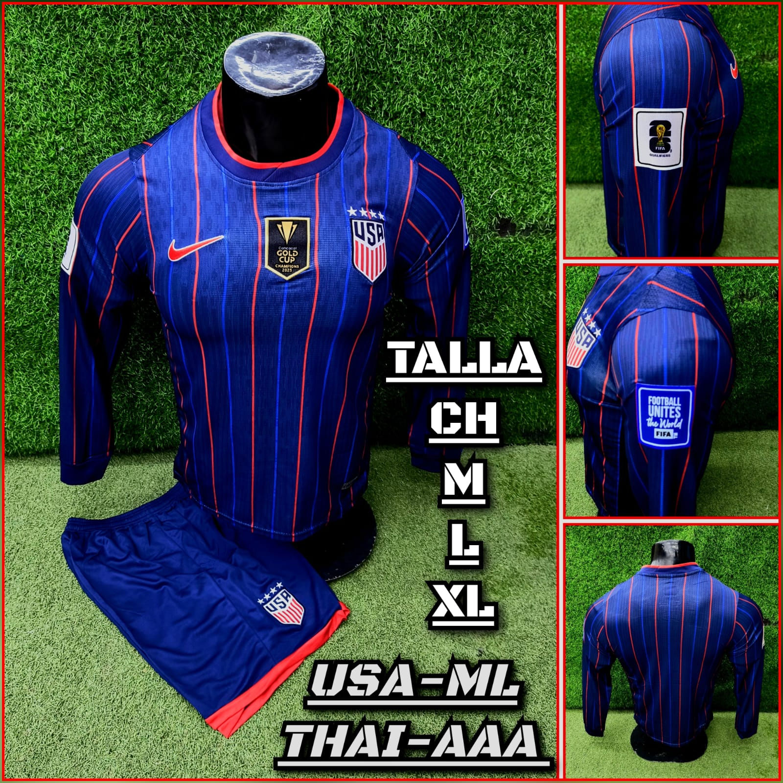 Conjunto De Futbol Selección Usa (Manga Larga)