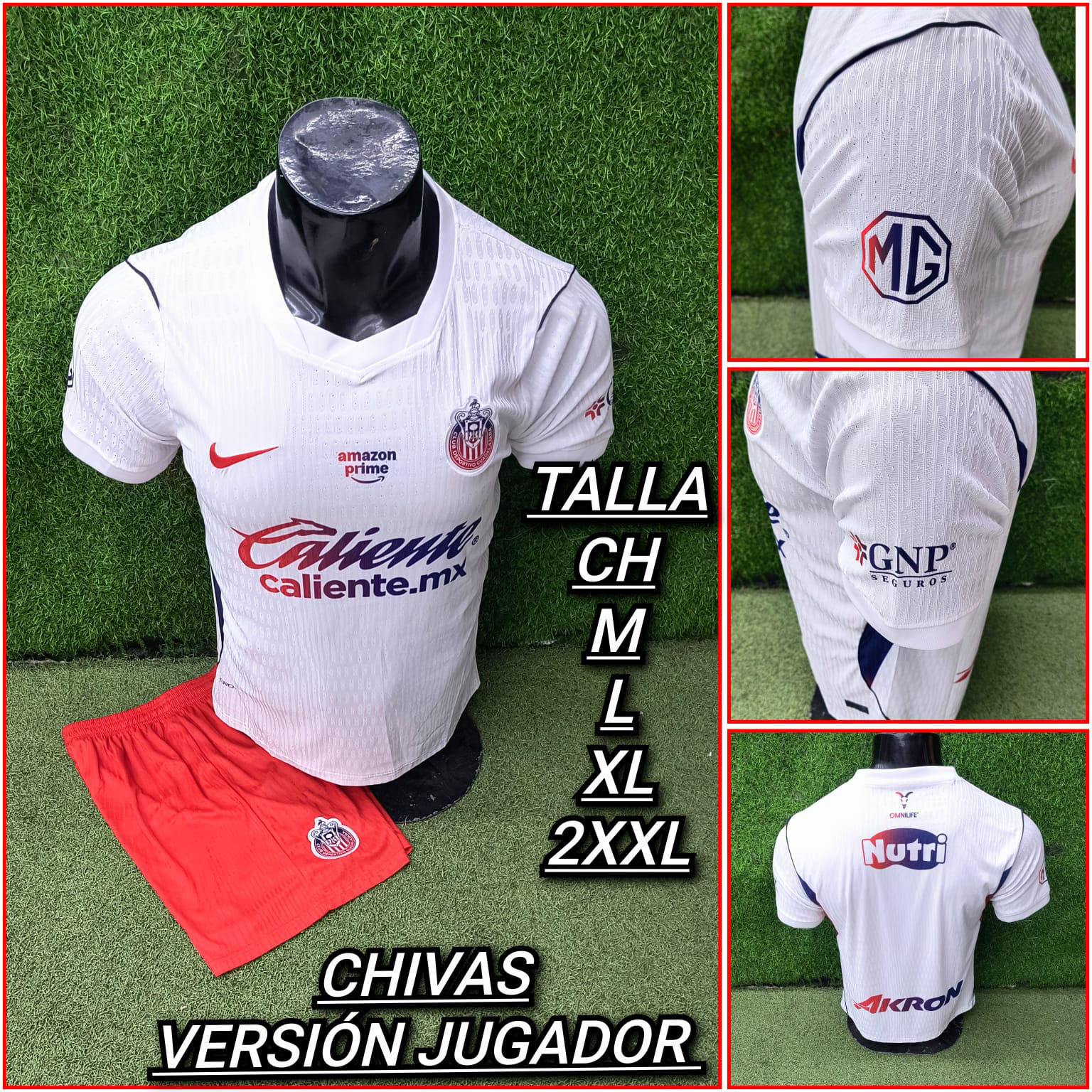Uniforme completo Chivas Visitante THAI AAA 2026-27