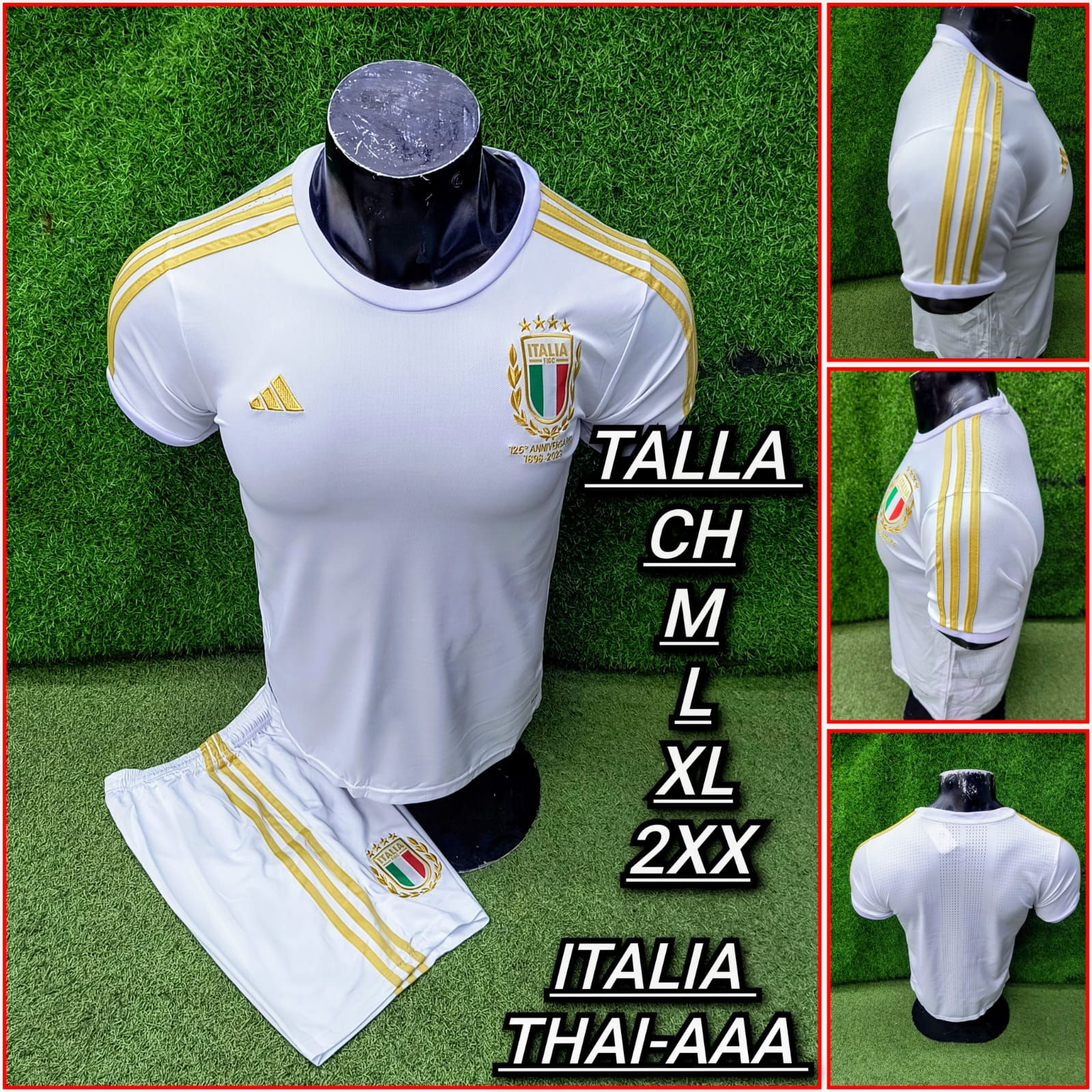 Conjunto de Fútbol Selección Italia, THAI-AAA , 125 Aniversario-2003