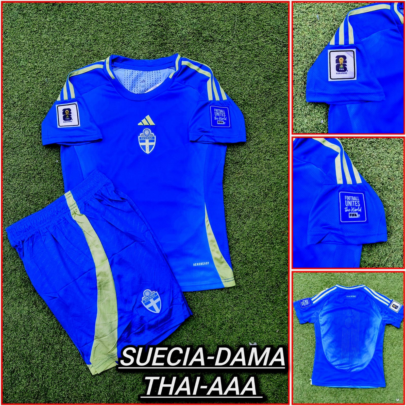 Conjunto de fútbol Selección Suecia, Dama