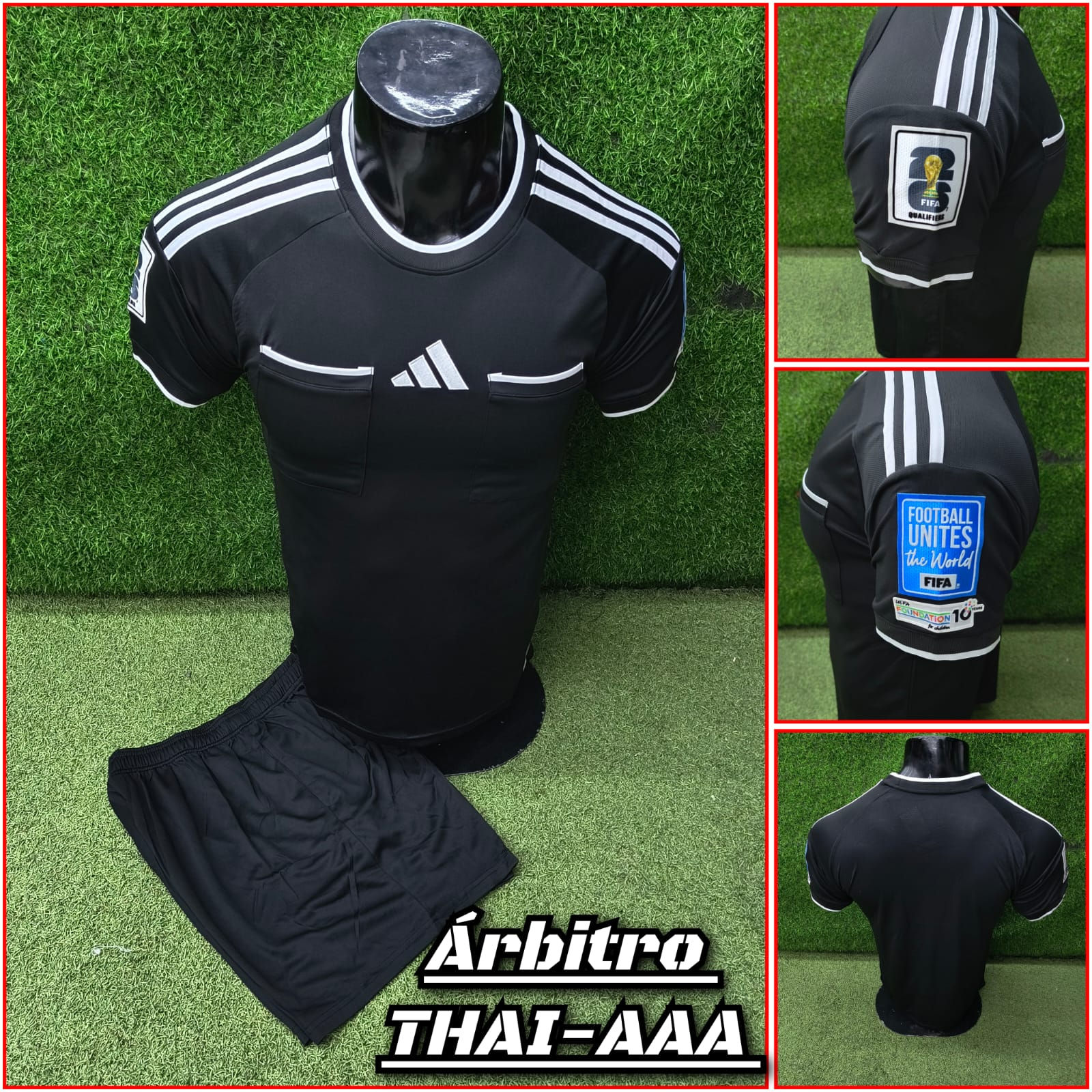 Conjunto de Fútbol, Árbitro Referee, Mundial 2026-Negro