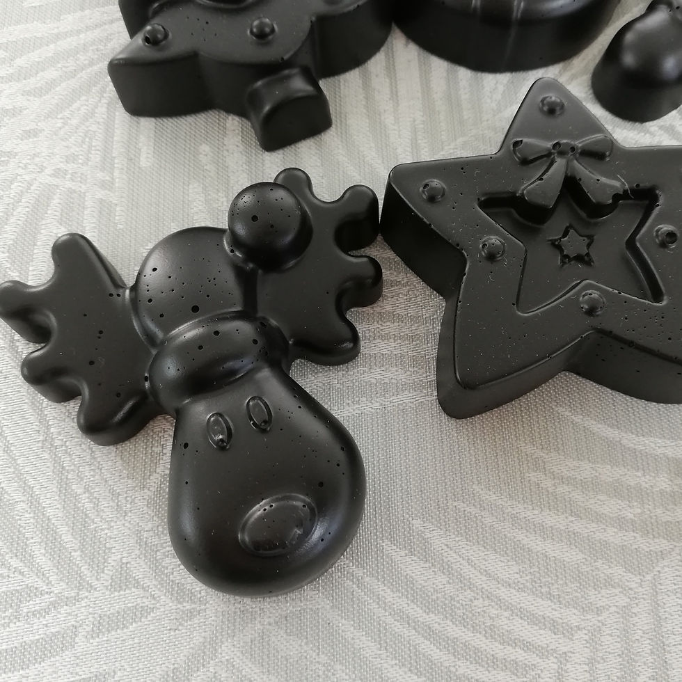 Miniaturbild: Rentier, Elch, Stern Schwarz Metallic