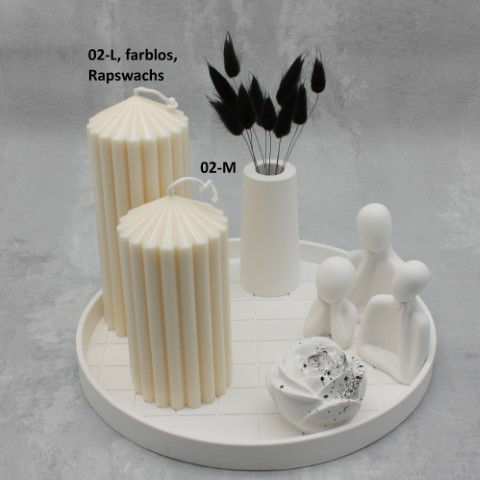 Miniaturbild: Stumpenkerzen gerillt kaufen
