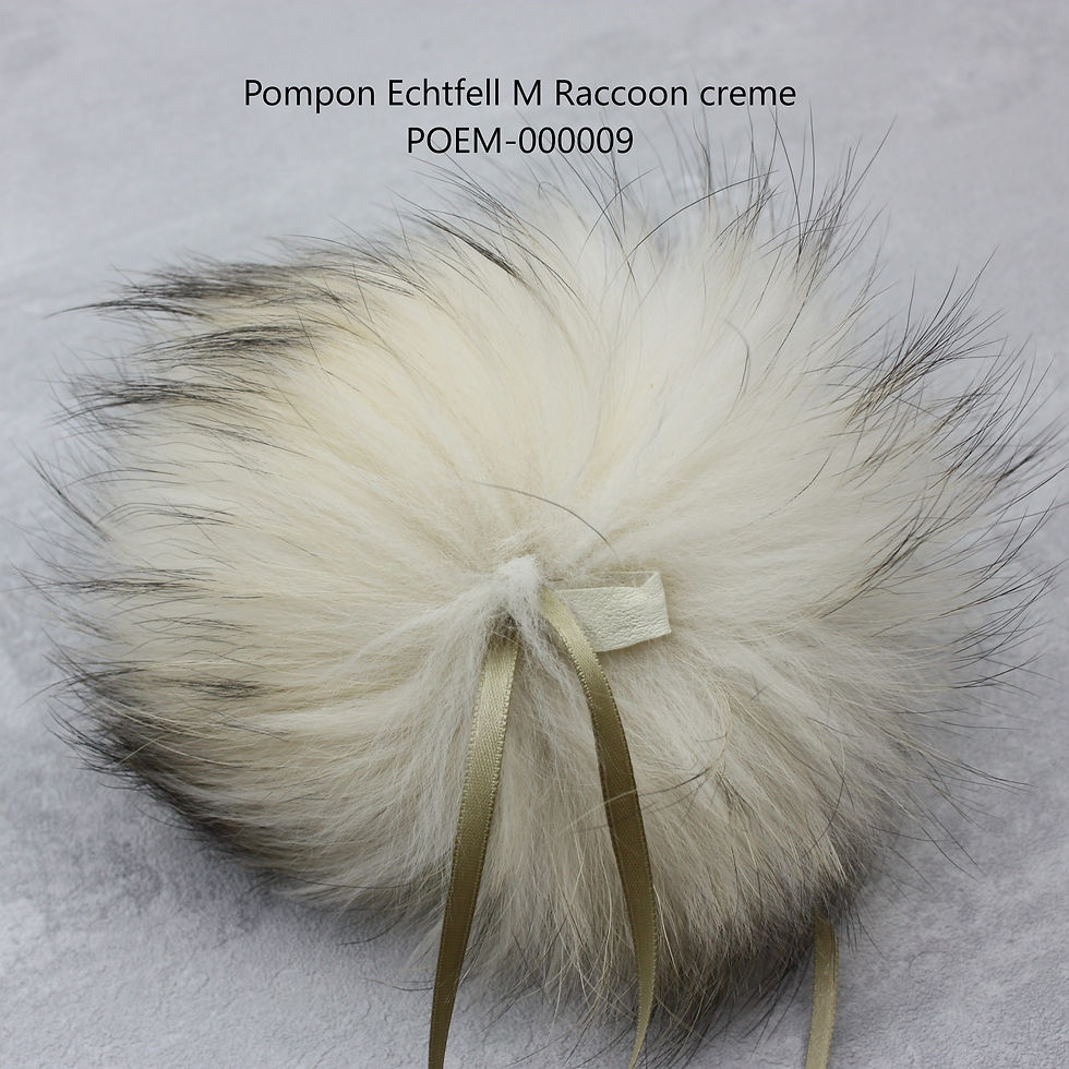 Miniaturbild: Bommel Echtfell M Creme