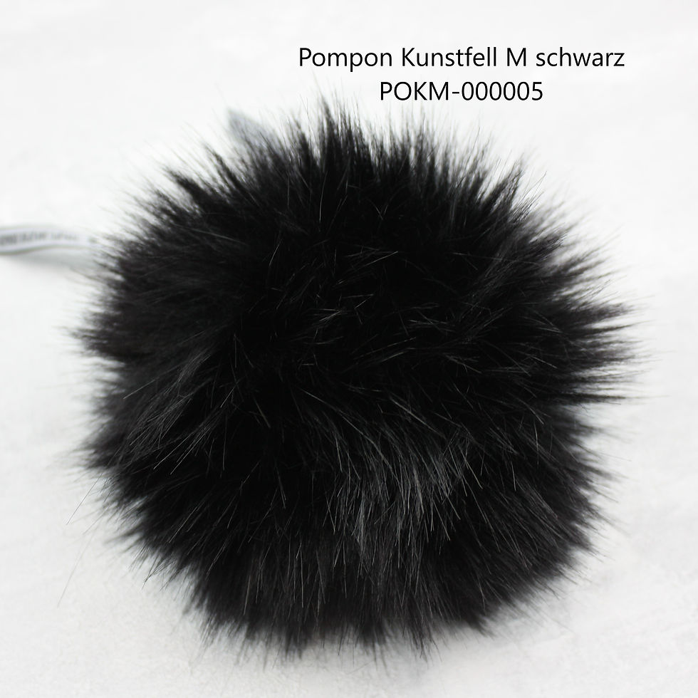 Miniaturbild: Bommel Kunstfell M Schwarz