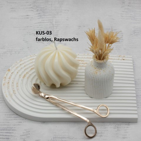 Miniaturbild: Kugel Kerze mit Wellen kaufen