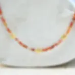 Thumbnail: Dainty Necklace with Eyes - Carnelian