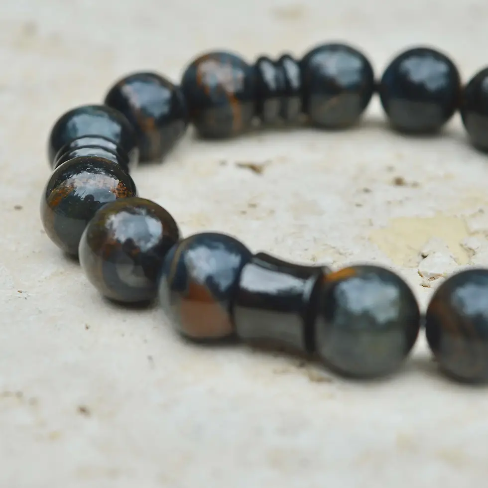 Thumbnail: Blue Tiger's Eye Men's Bracelet