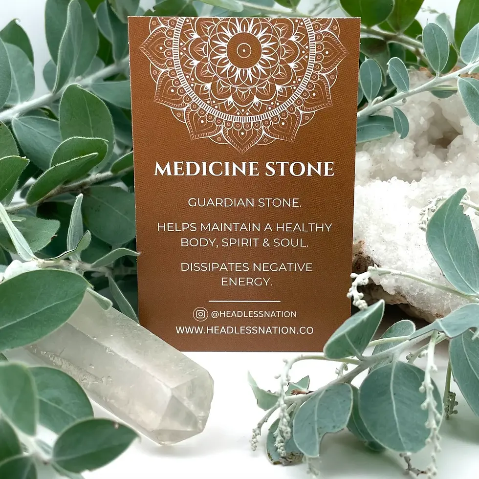 Thumbnail: Medecine Stone & 20ct Gold Plated Bracelet