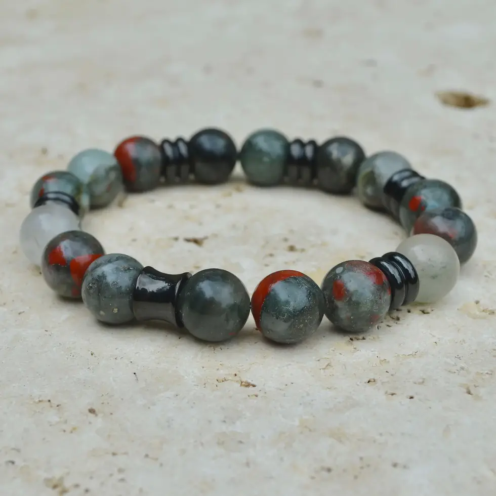 Thumbnail: Bloodstone Men's Bracelet