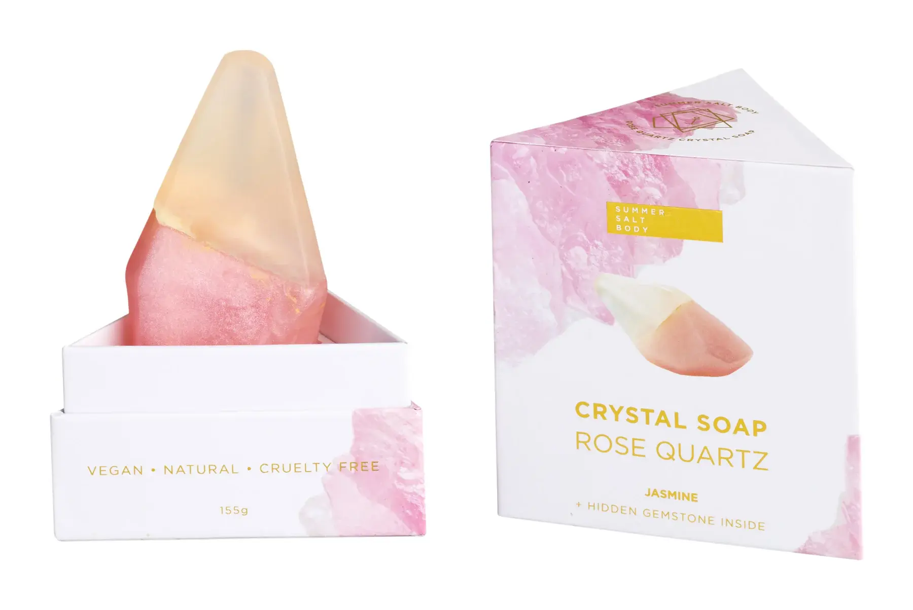 Crystal Soap - Rose Quartz - With Hidden Gemstone!