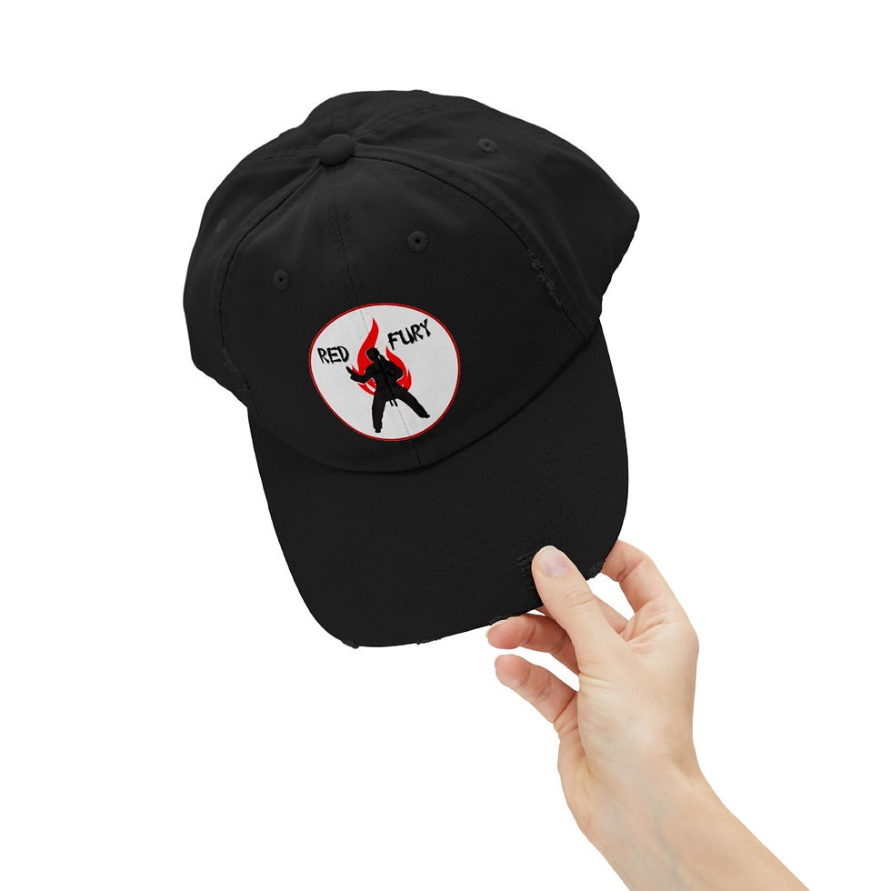 Thumbnail: black cap with Red Fury logo