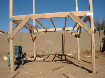custom built clubhouse playground for kids framing