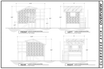 custom built wooden clubhouse playground design drawings