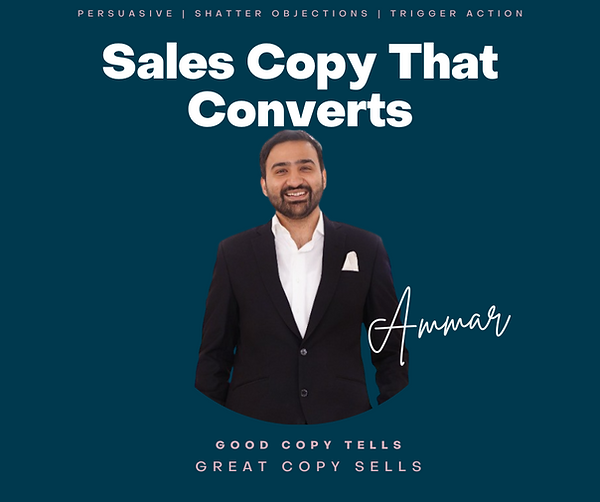 Copywriting Portfolio of Ammar Rehmani