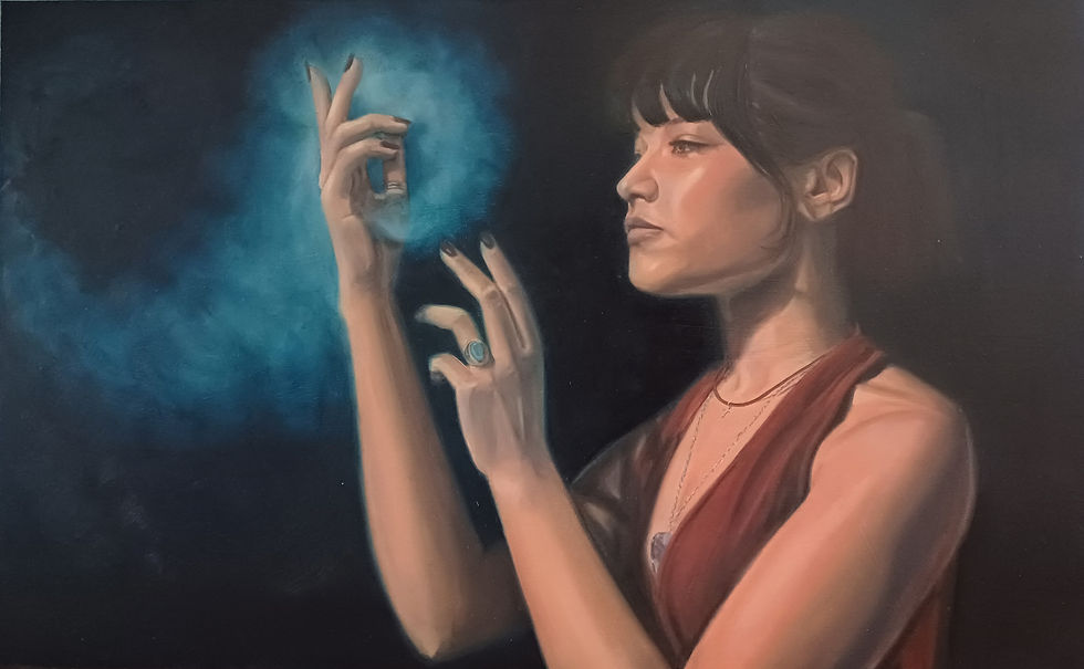 Essence 72x45cm oil on board
