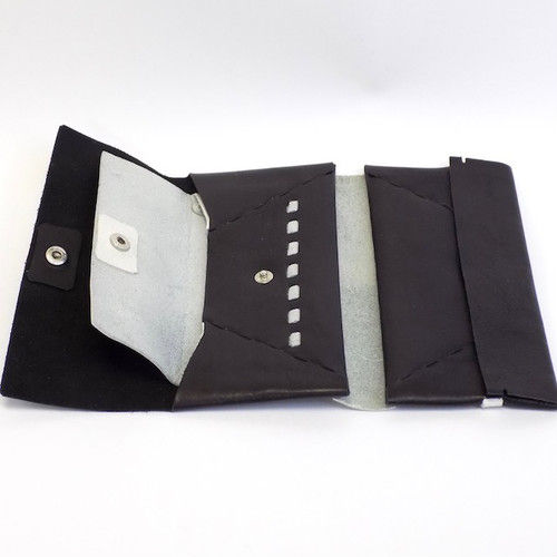 Thumbnail: Long wallet with flap Black x White ES-FLW