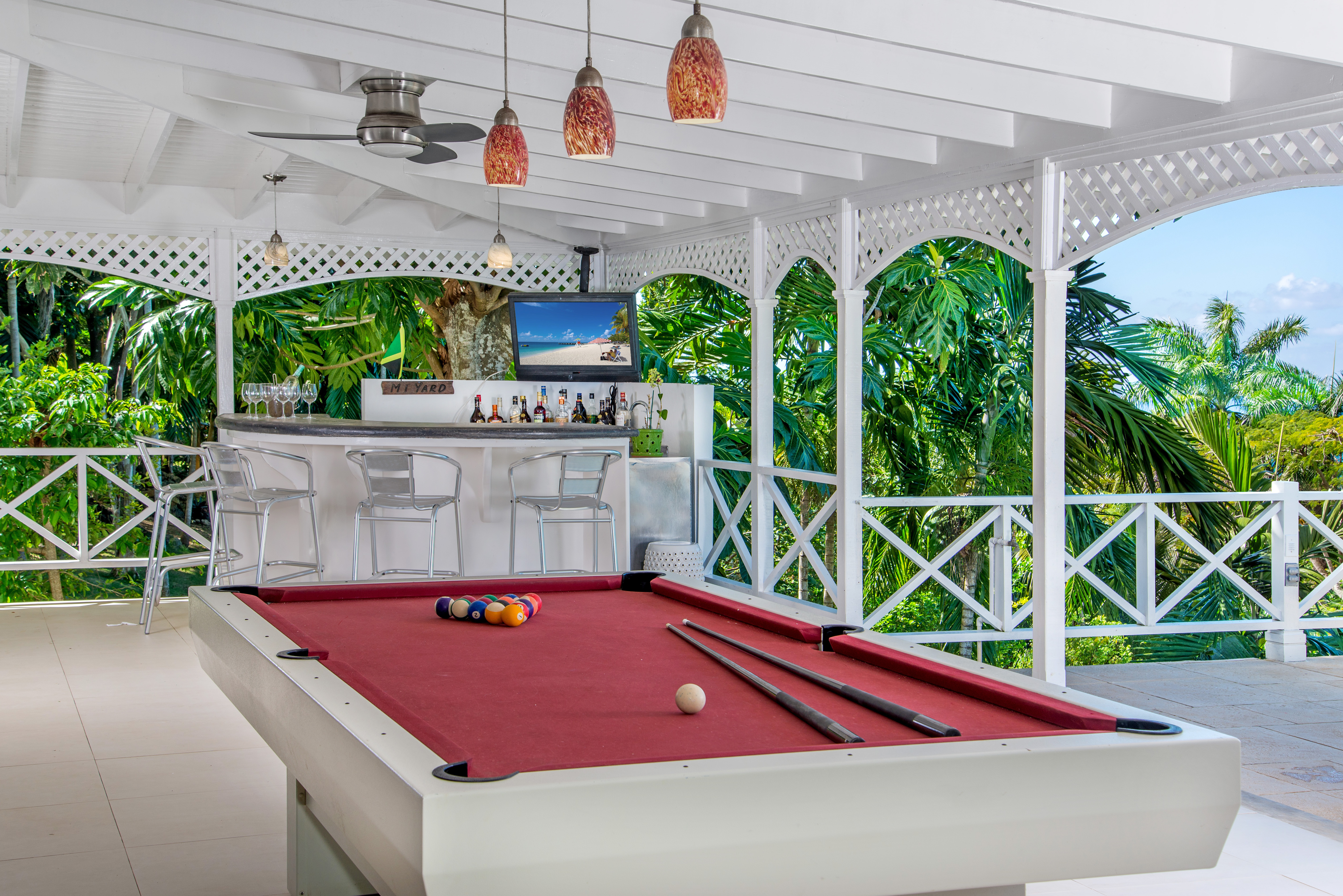 Pool Table and Bar on the Terrace