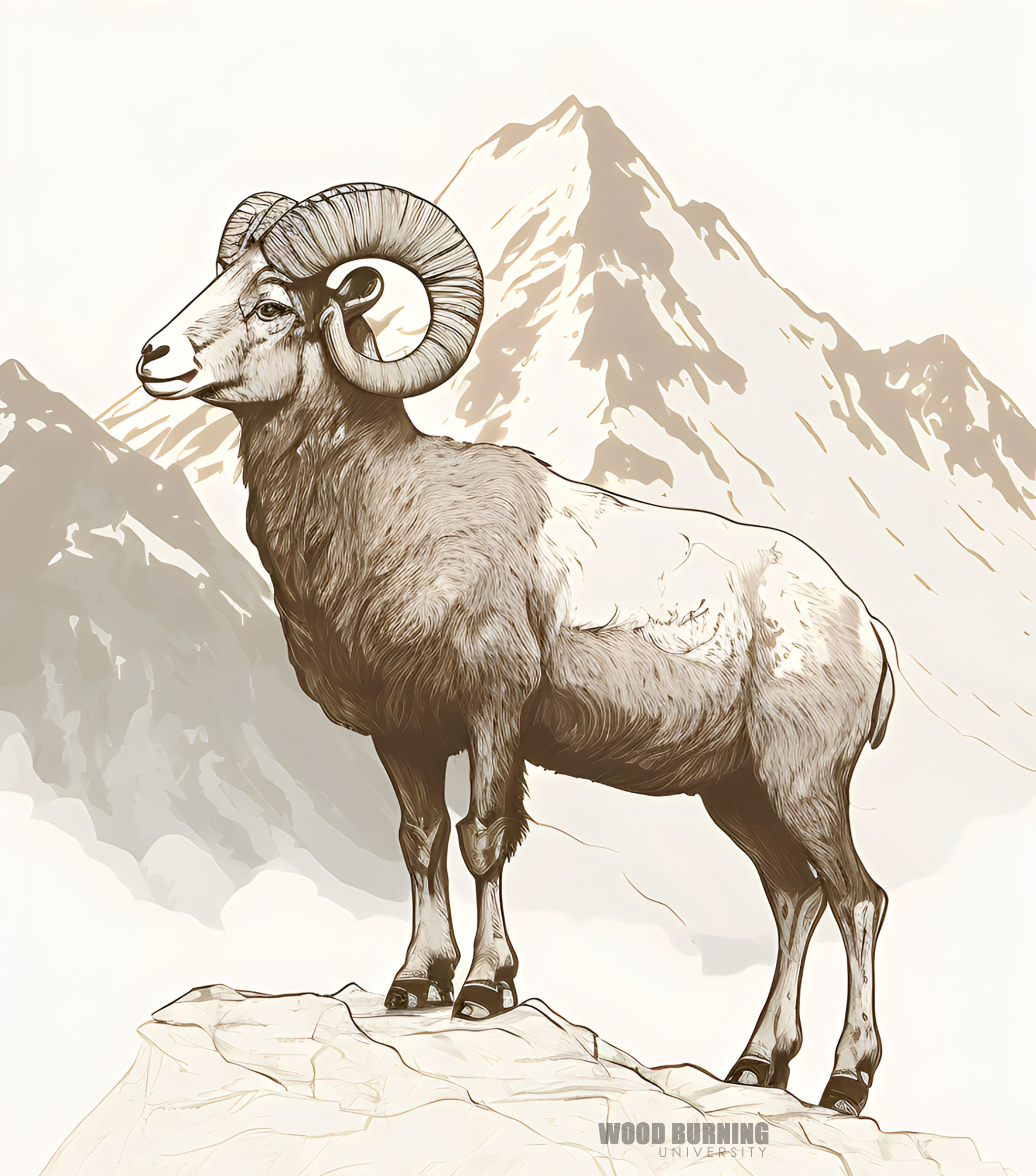 Bighorn Sheep Standing