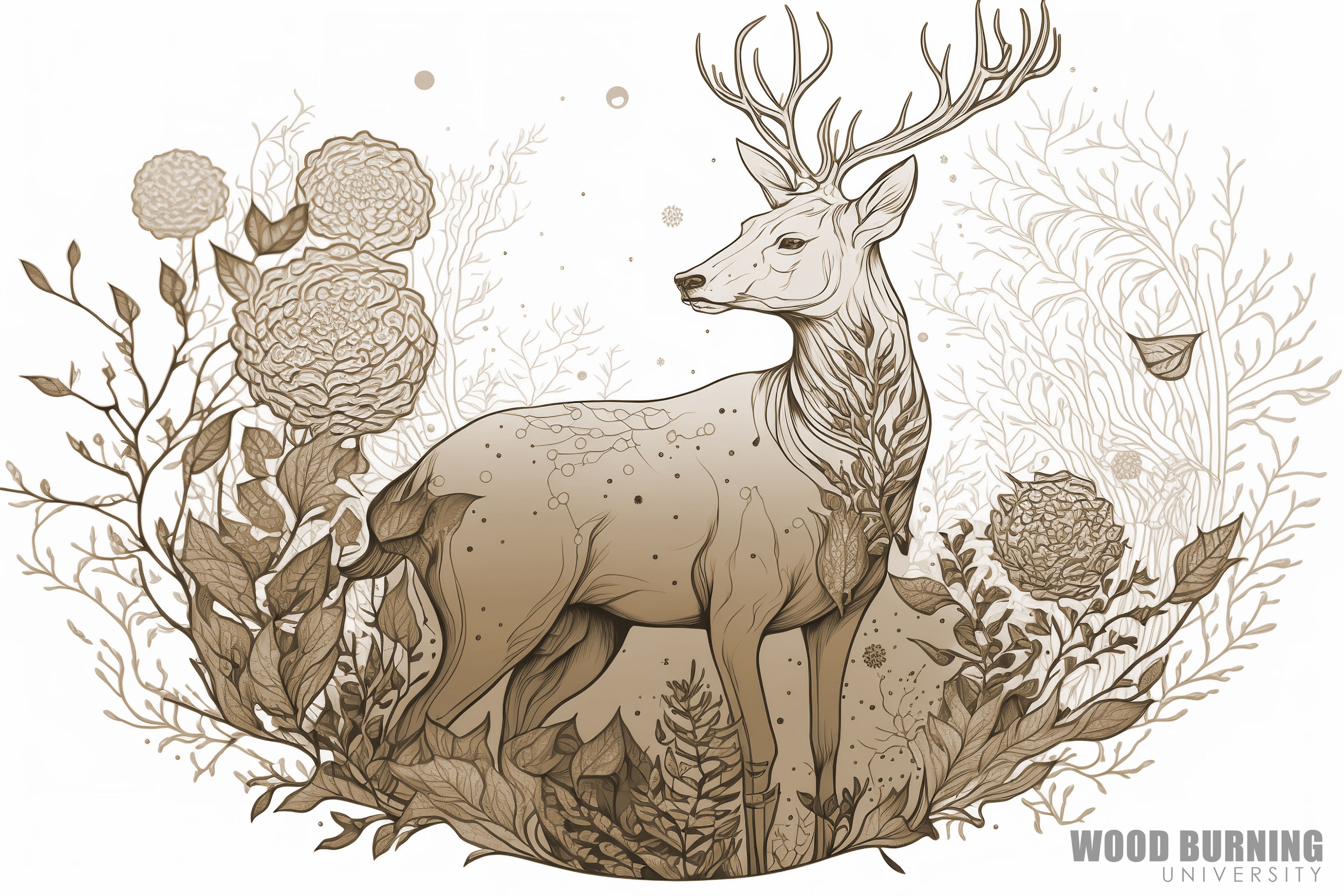 Dreamy Deer with Floral