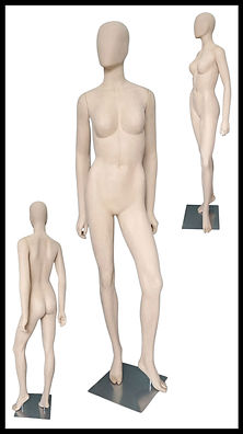 manequim polietileno feminino fosco cor bege