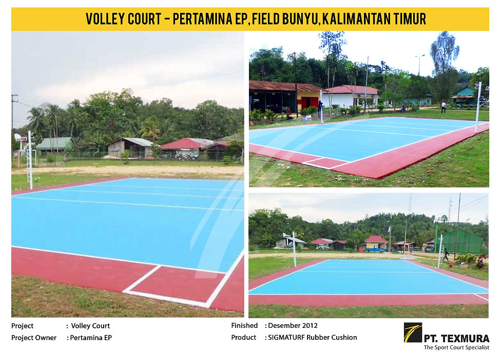 52 volley  COURT  -  Pertamina  EP, Field  Bunyu, kalimantan  timur