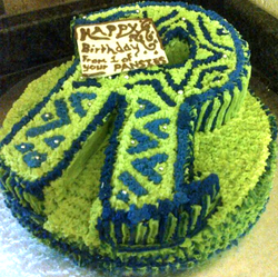 NEON FUNKY "R" CAKE