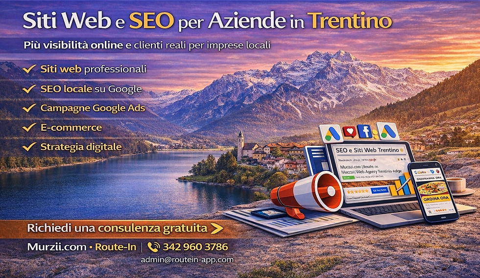 Siti Web e SEO per aziende e ristoranti in Trentino