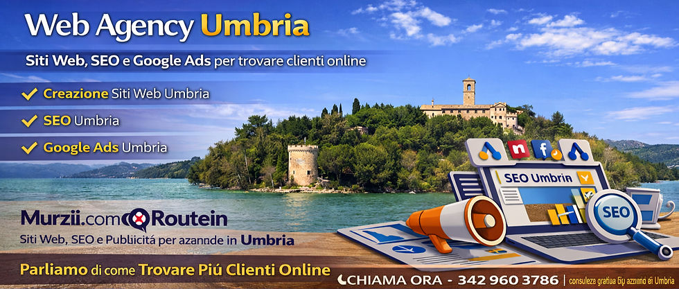 Web Agency e creazione siti web Umbria: SEO e Google Ads per ristoranti e attività locali