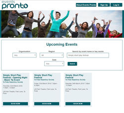Events Pronto booking page