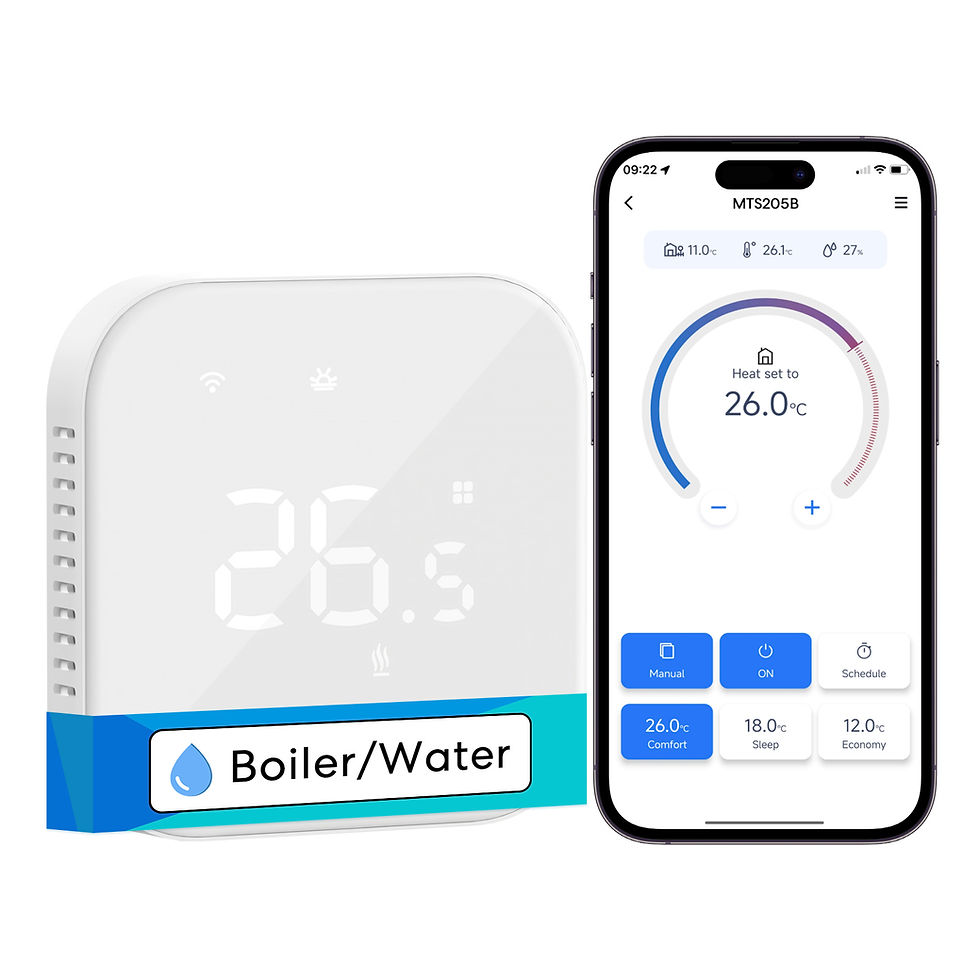 Meross MTS215BMA Matter smart thermostat boiler water underfloor heating black EU — Domotika Macedonia