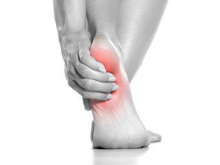 Person experiencing heel pain
