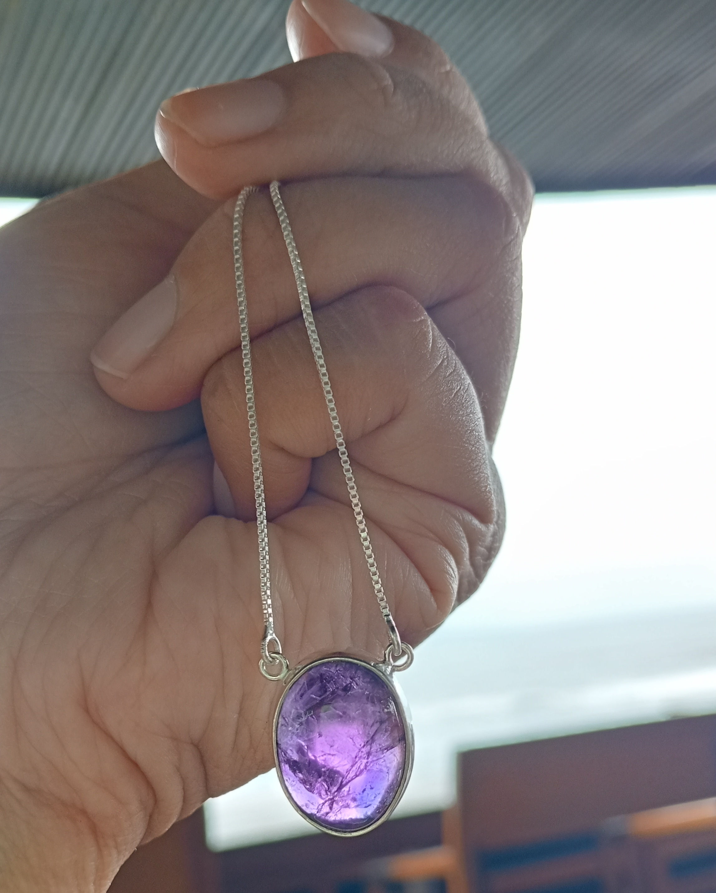 ブラジル産アメジストネックレス